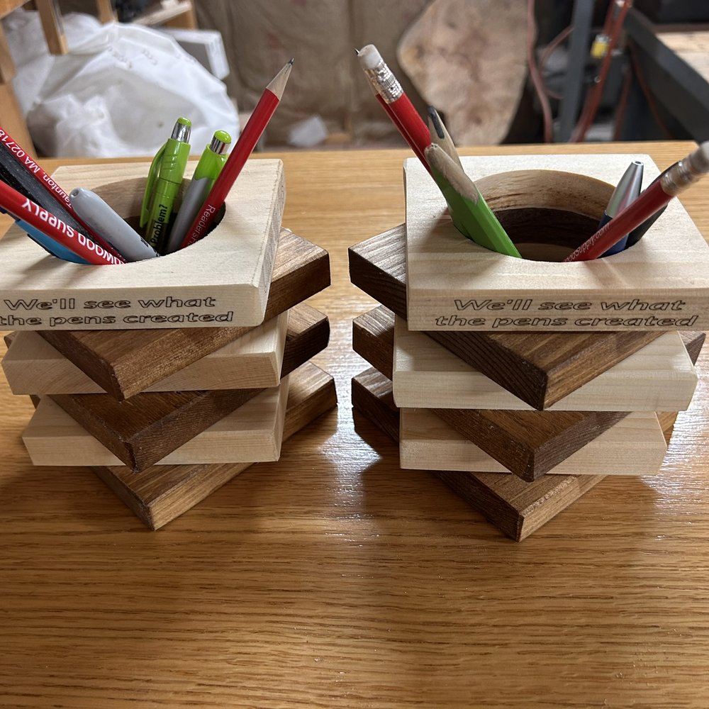 Pen & Pencil Holder Duo