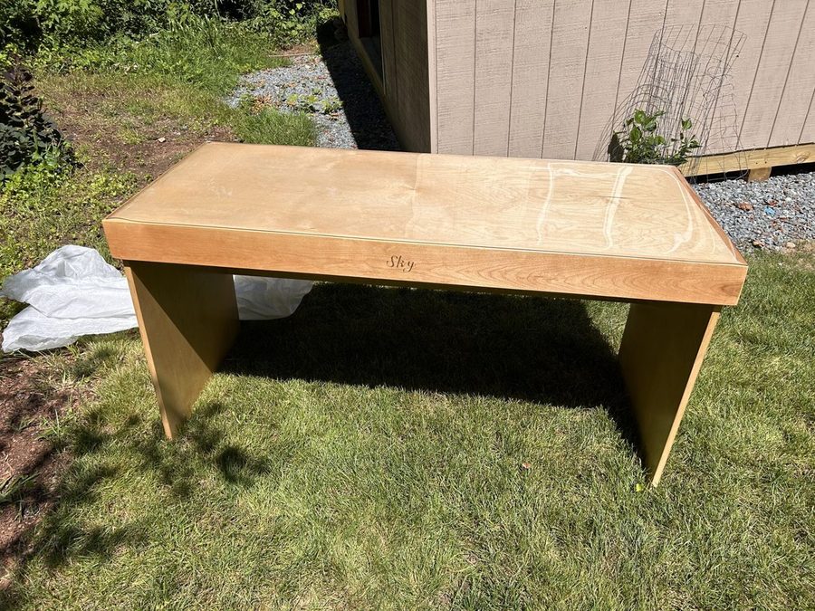 "Sky" Engraved Bench